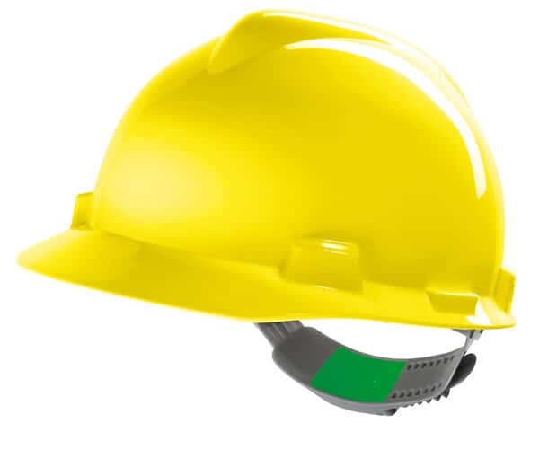 MSA V-Gard plastic Safety helmet yellow