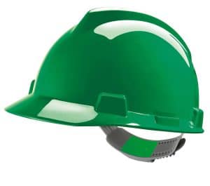 MSA V-Gard plastic Safety helmet green