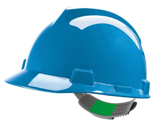 MSA V-Gard plastic Safety helmet blue