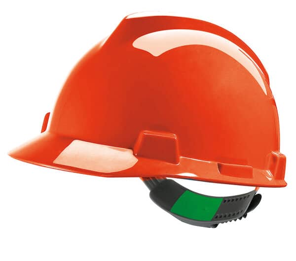 MSA V-Gard plastic Safety helmet orange