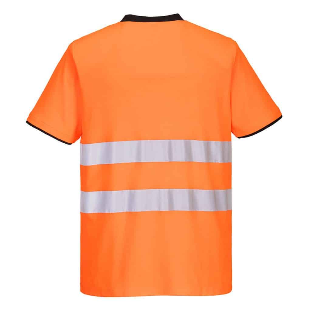 Portwest PW213 High Visibility Orange T Shirt Rear