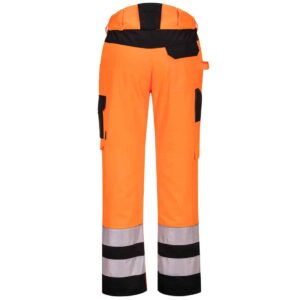 Portwest PW241 High Visibility service trouser Orange rear