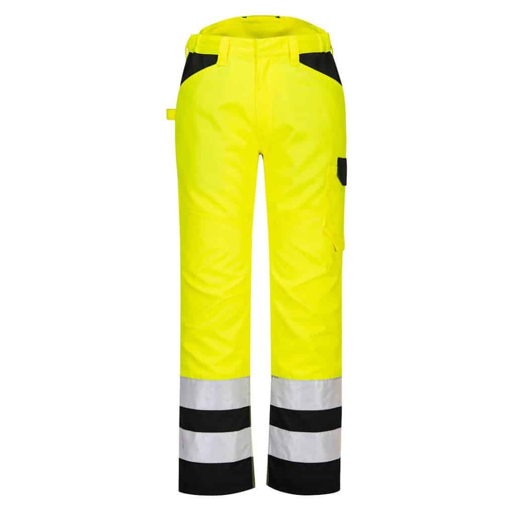 Portwest PW241 High Visibility service trouser Yellow