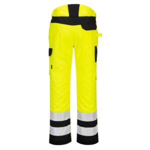 Portwest PW241 High Visibility service trouser Yellow Rear