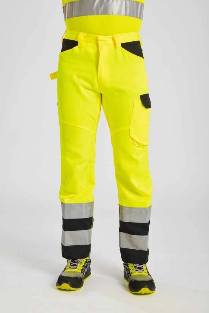 Portwest PW241 PW2 Hi Vis Service Trouser - Yellow hi vis trousers