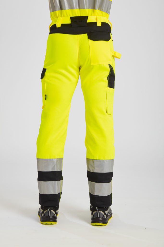 Portwest PW241 PW2 Hi Vis Service Trouser - Yellow Rear