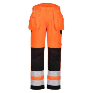 Portwest PW242 High Visibility holster trouser Orange - portwest hi is work trousers