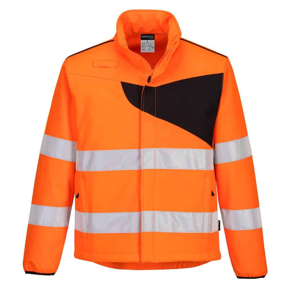 Portwest PW275 softshell hi vis Jacket Orange