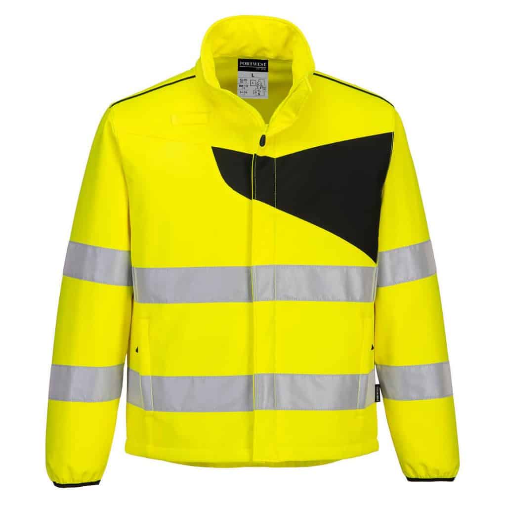 Portwest PW275 High Visibility Softshell Jacket Yellow