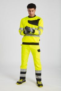 Portwest PW277 PW2 Hi Vis Sweatshirt - Hi Vis Workwear Sweatshirt Yellow