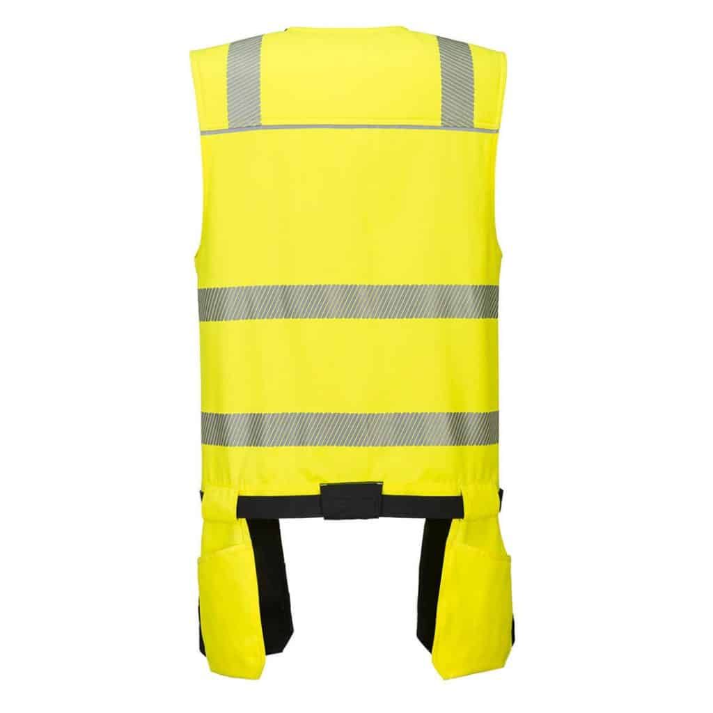 Portwest PW308 Class 1 Tool Vest Yellow Rear