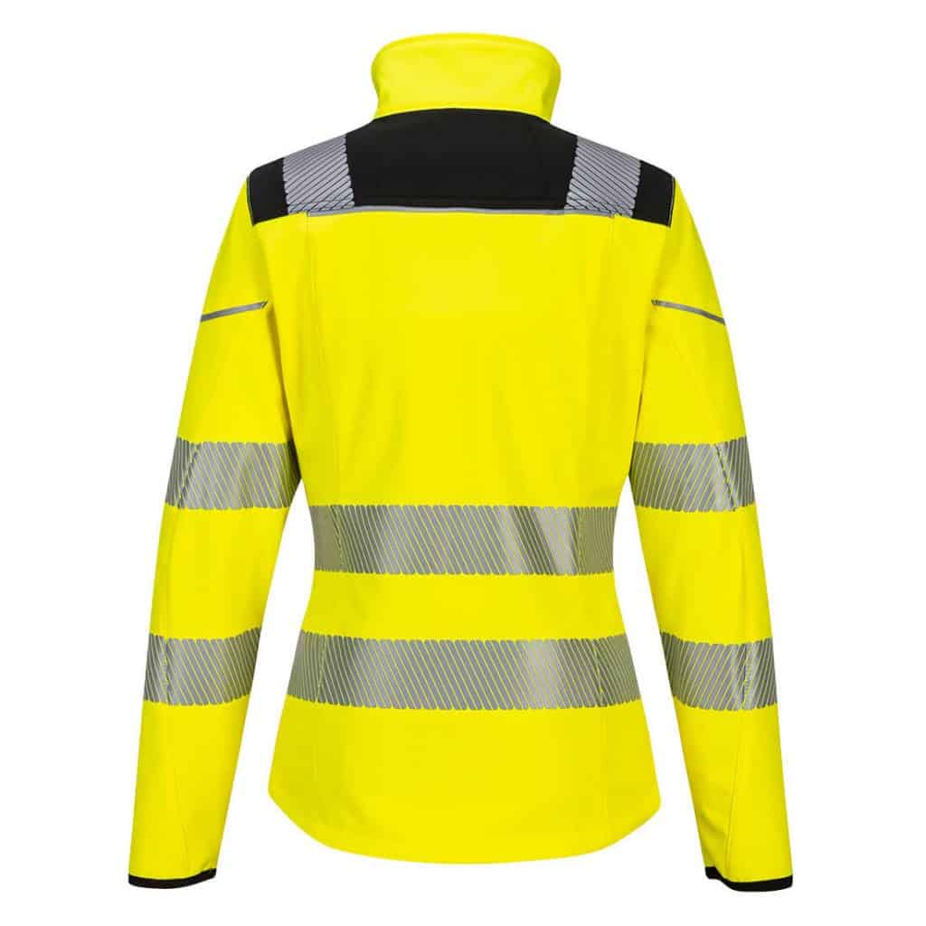 PW381 Portwest back hi vis softshell womans jacket