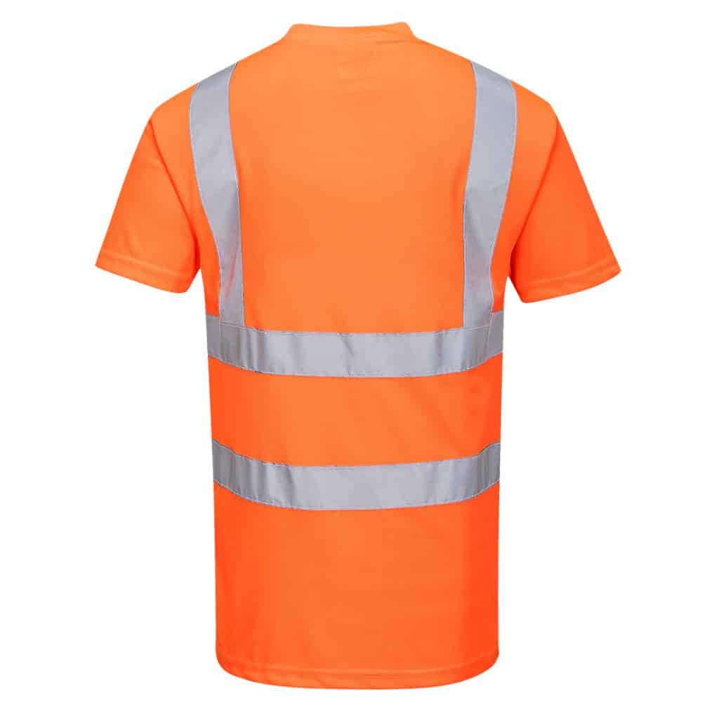 Portwest RT23 Rail Orange T Shirt Back