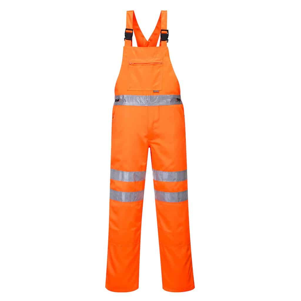 Portwest RT43 front orange bib and brace