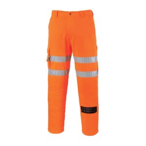 Portwest RT46 Rail combat trouser orange front