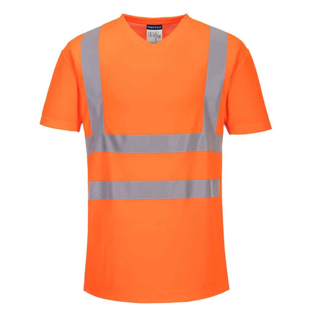 Portwest S179 V Neck T Shirt Orange