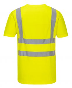 Portwest S179 V Neck T Shirt yellow Rear