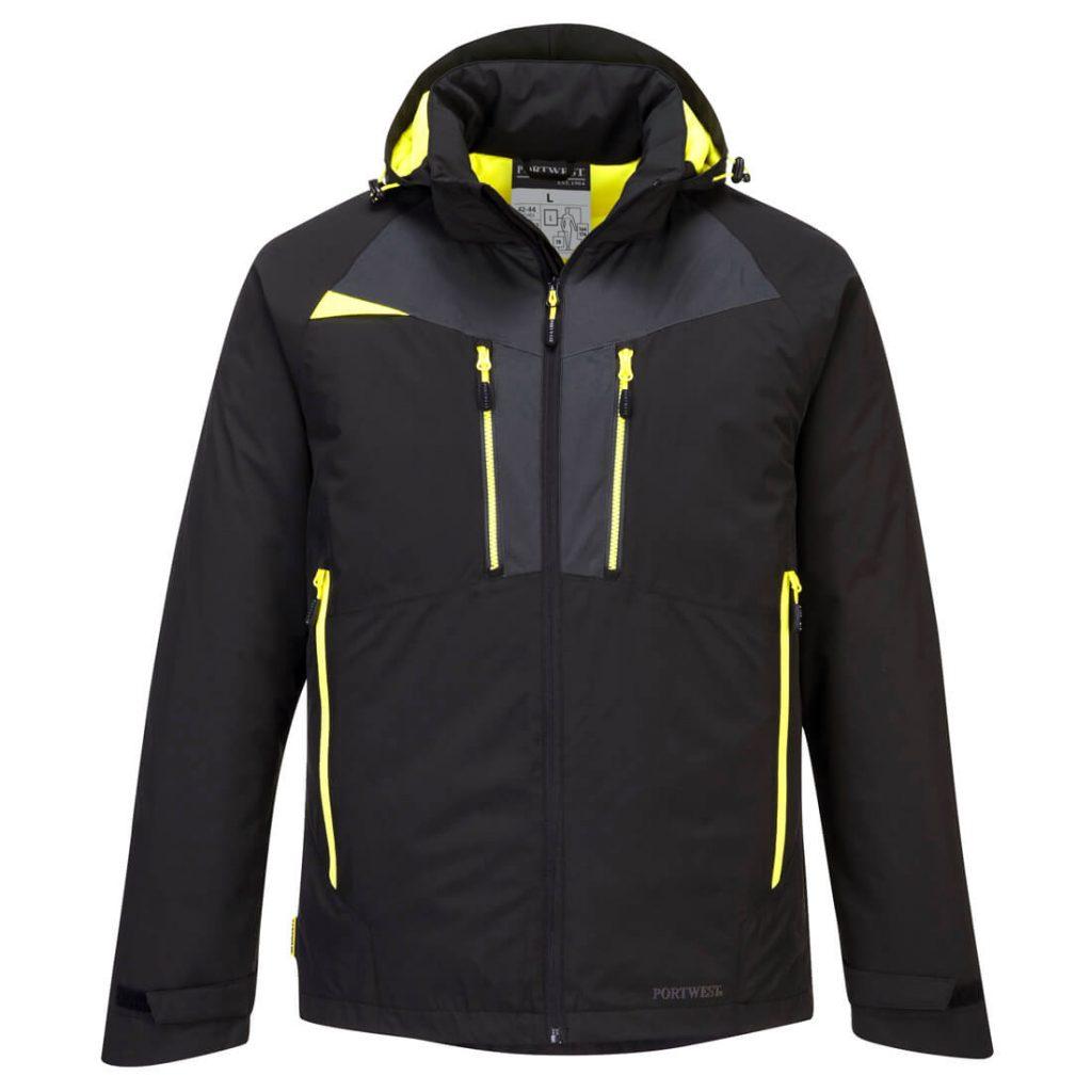 DX460 Portwest Black Winter Jacket Back