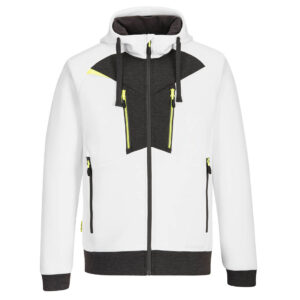 Portwest DX472 DX4 Zipped Hoodie White Front
