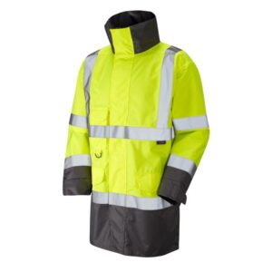 Torridge Jacket LEO Workwear Yellow - hi vis breathable waterproof jacket