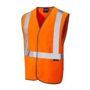 Lapford High Visibility Vest in Orange Front - orange hi vis vest