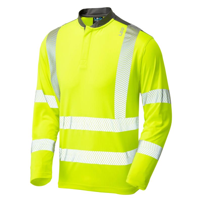 Watermouth Long sleeved t shirt LEO workwear yellow