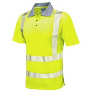 Woolacombe Polo Shirt Yellow LEO Workwear Front