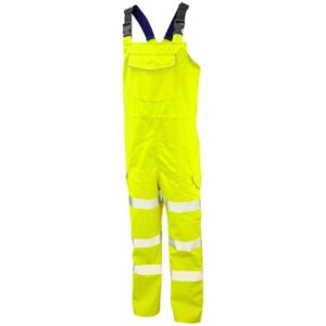 Northam Bib and Brace Workwear Yellow LEO Workwear - hi vis waterproof bib and brace