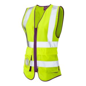 Lynmouth women's workwear hi vis vest yellow