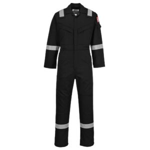 Portwest FR50 Flame Resistant Coverall Black Front