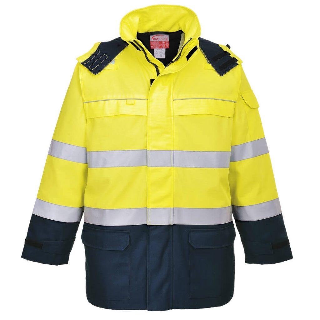 Portwest FR79 Bizflame Hi Vis Jacket Yellow Front