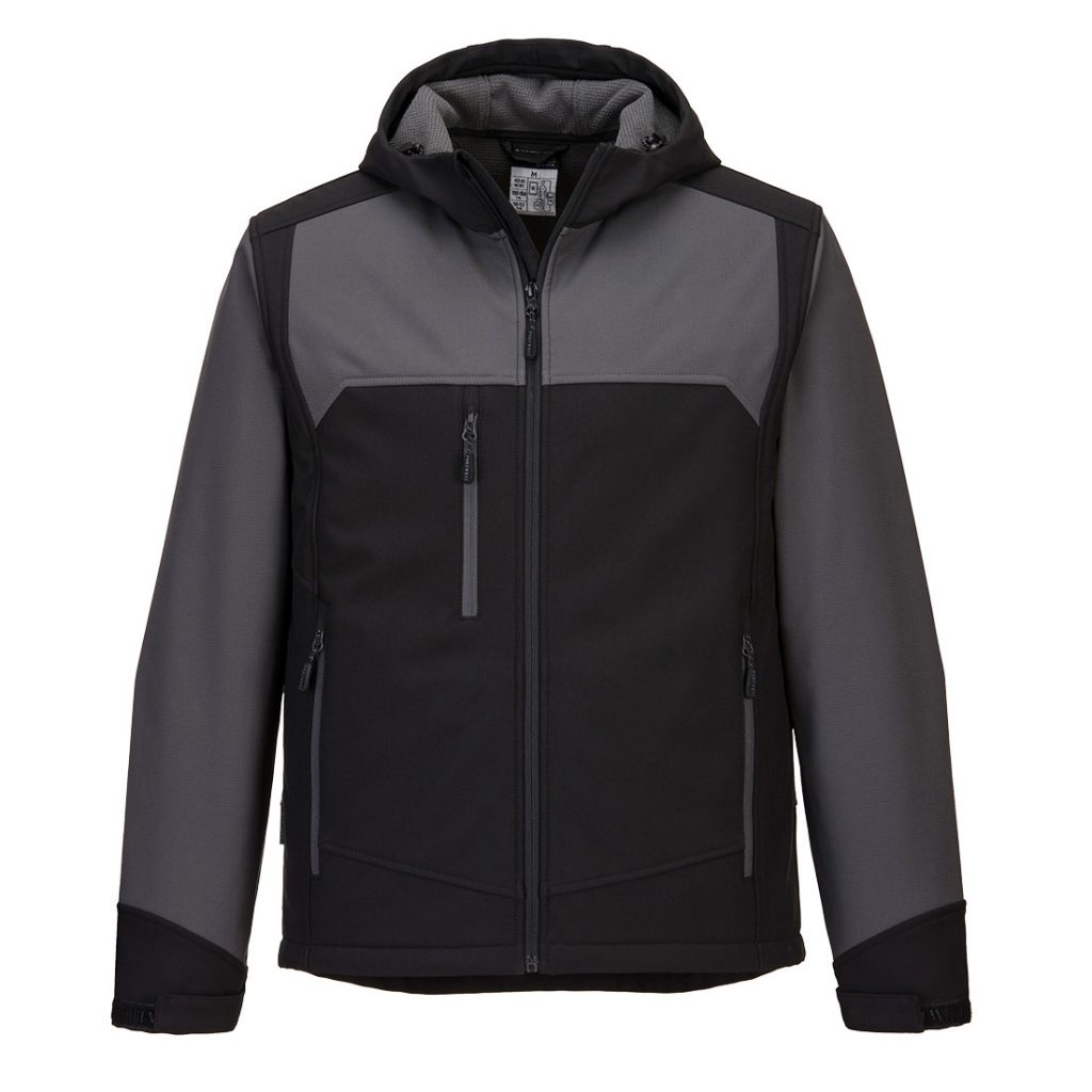 KX362 Hooded Softshell Jacket by Portwest Grey/Black