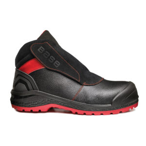 BASE B0880 Sparkle Safety Boots Black and Red - welders safety boots