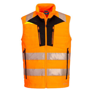 Portwest DX479 DX4 Hi-Vis Softshell Bodywarmer Orange Front