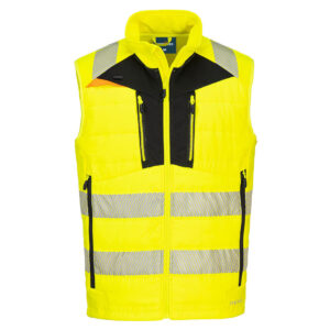 Portwest DX479 DX4 Hi Vis Body warmer Yellow Front - Portwest bodywarmer