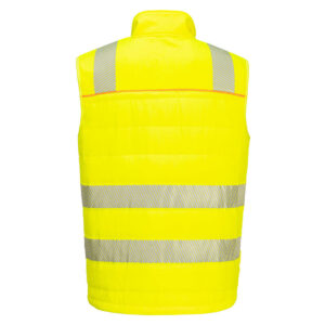 Portwest DX479 DX4 Hi-Vis Softshell Bodywarmer Yellow Back