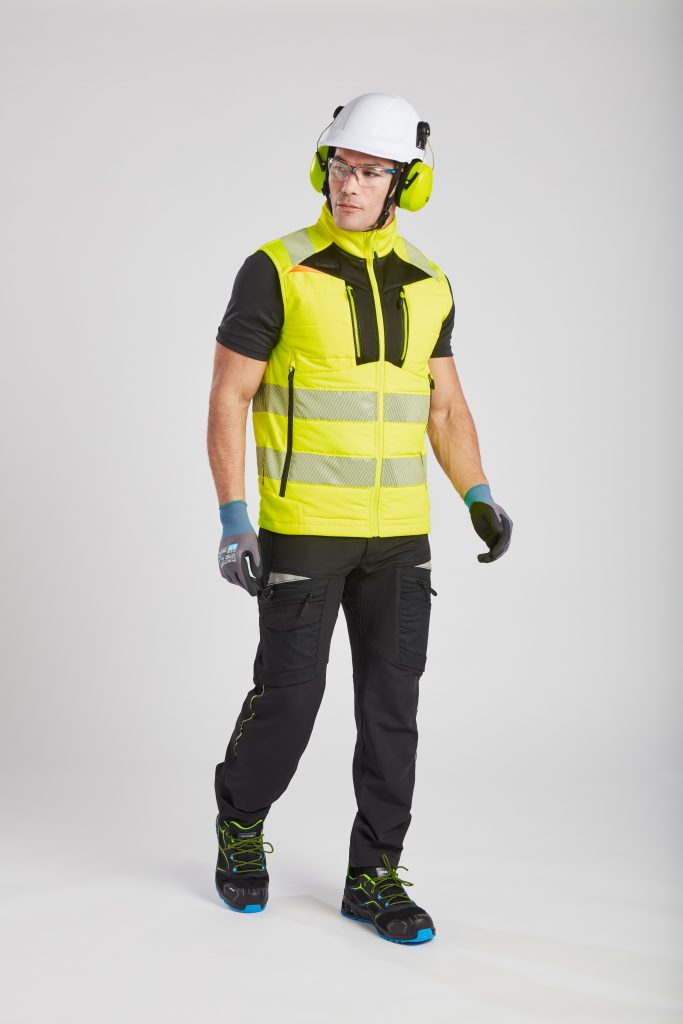 Portwest DX479 DX4 Hi-Vis Softshell Bodywarmer - Yellow Hi Vis Bodywarmer