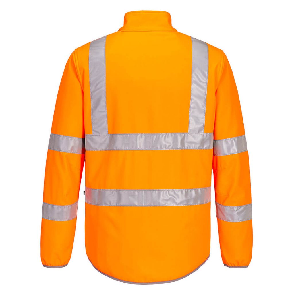 Portwest EC24 Eco Hi-Vis Softshell Orange Rear