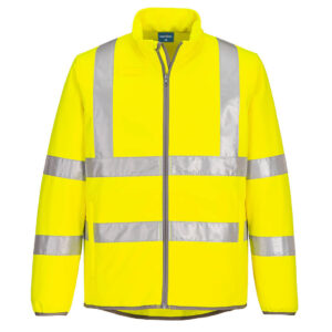 Portwest EC24 Eco Hi Vis Soft shell Jacket Yellow Front