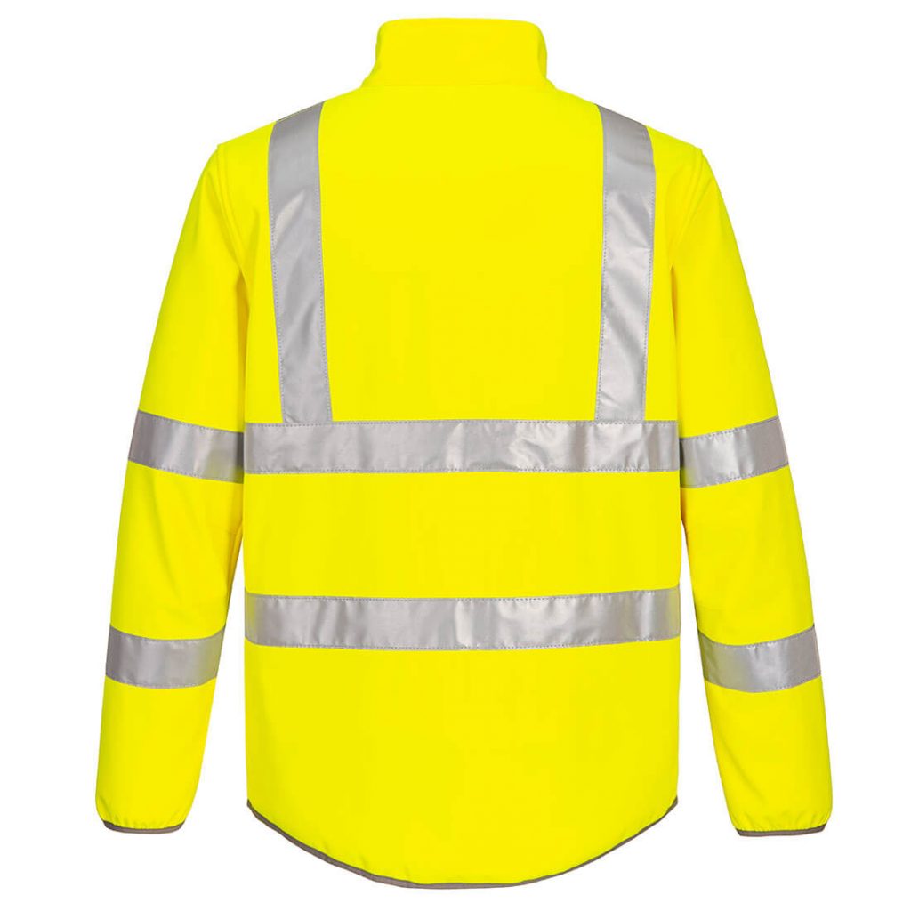 Portwest EC24 Eco Hi-Vis Softshell Yellow Rear