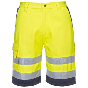 Portwest L043 Hi-Vis Lightweight Poly-Cotton Shorts yellow