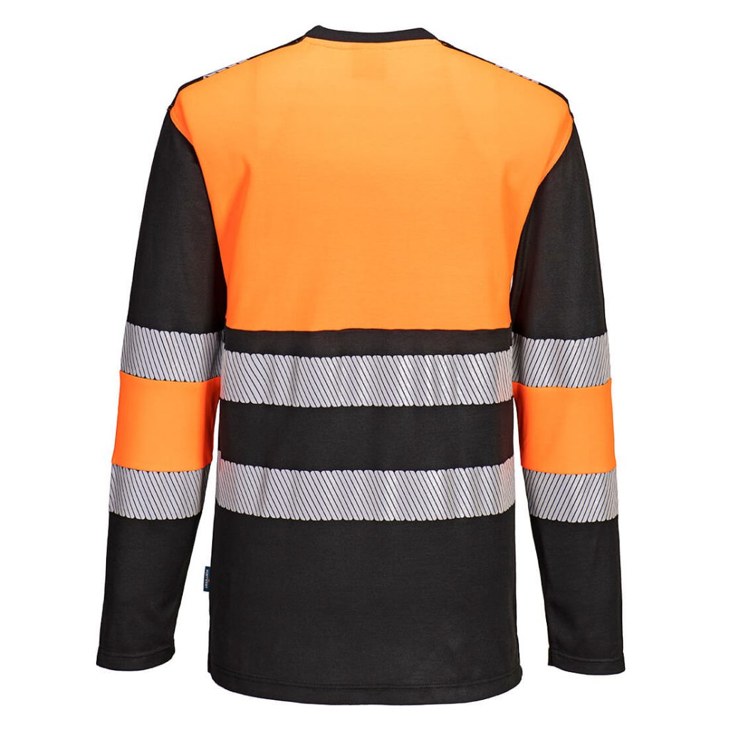 Portwest PW312 PW3 Hi-Vis Cotton Comfort Class 1 T-Shirt orange rear