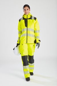 Portwest PW389 PW3 Hi-Vis Women's Rain Jacket - womens hi vis yellow rain jacket