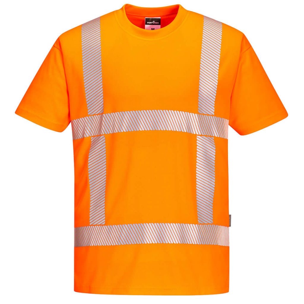 Portwest R413 RWS Hi-Vis T-Shirt Orange - rail t shirts