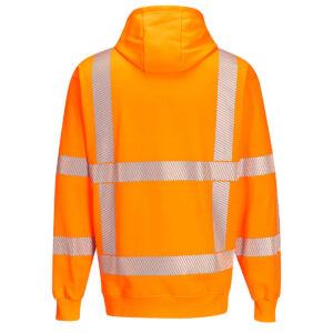 Portwest R477 RWS Hi-Vis Hoodie Orange Rear