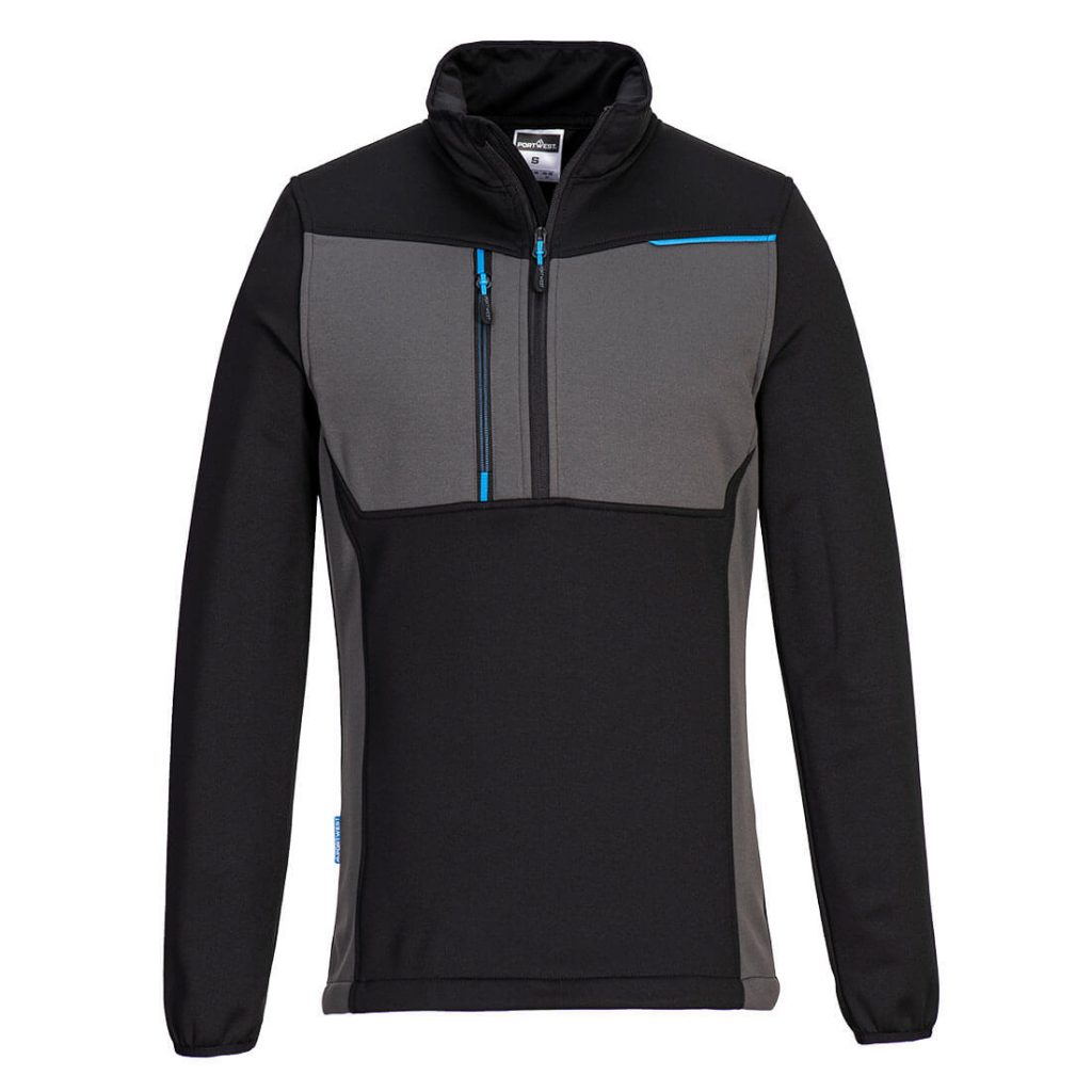 Portwest T755 WX3 Half Zip Tech Fleece Black