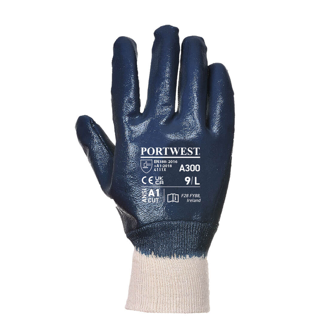 Portwest A300 Nitrile Knitwrist - Navy