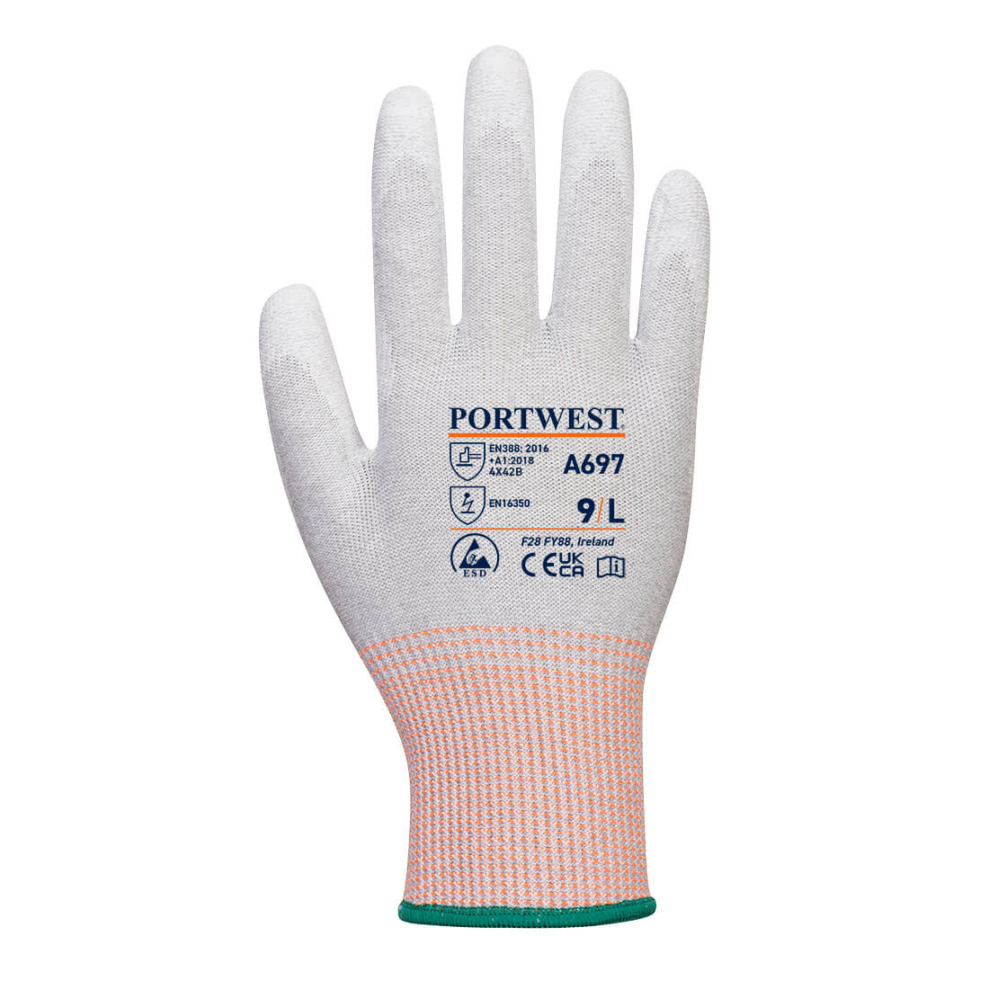 Portwest A697 LR13 ESD PU Palm Glove - 12 pack