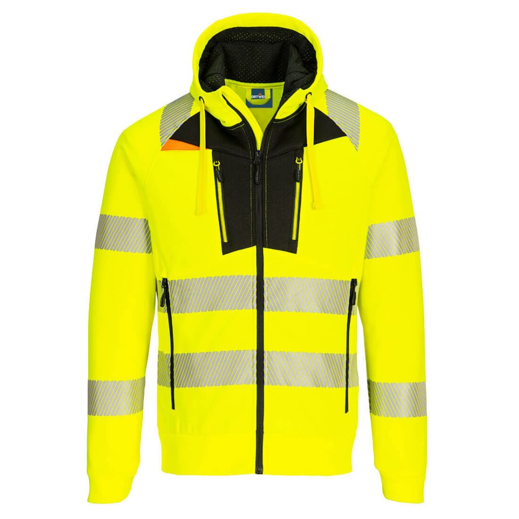 Portwest DX477 DX4 Hi Vis Hoodie - Yellow Hi Vis Hoodie