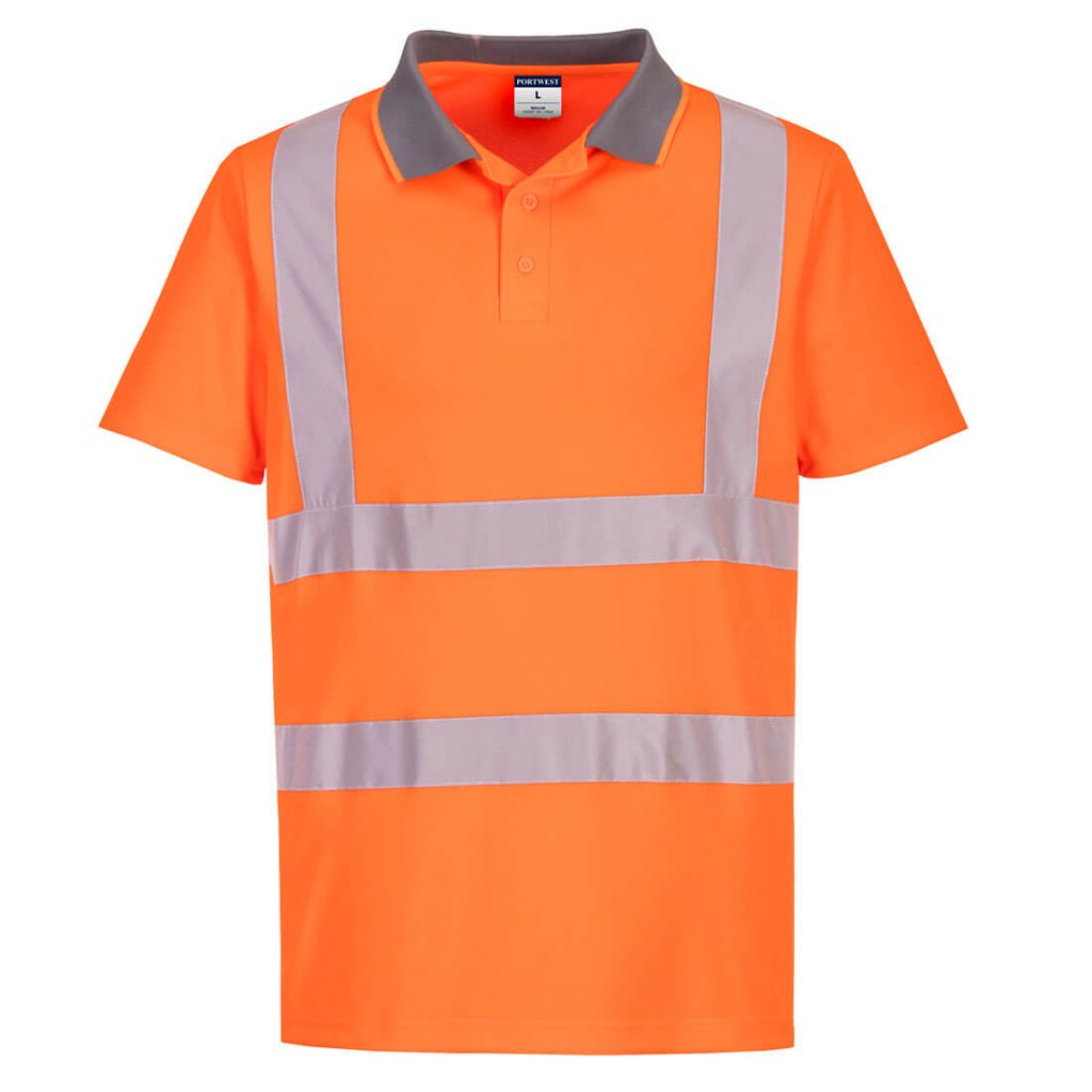 Portwest EC10 Eco Hi-Vis Polo Shirt S/S (6 Pack) - Orange hi vis polo shirt